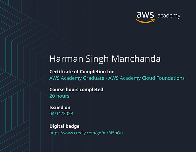 AWS Academy Graduate - Cloud Foundations