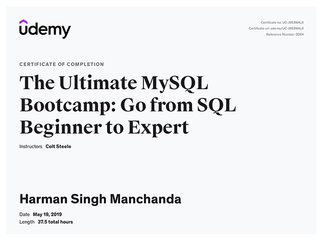 The Ultimate MySQL Bootcamp: Go from SQL Beginner to Expert