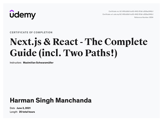 Next.js & React - The Complete Guide